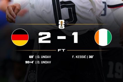 Germany Bear Ivory Coast 2-1 (Photo credit; Softfootball media)