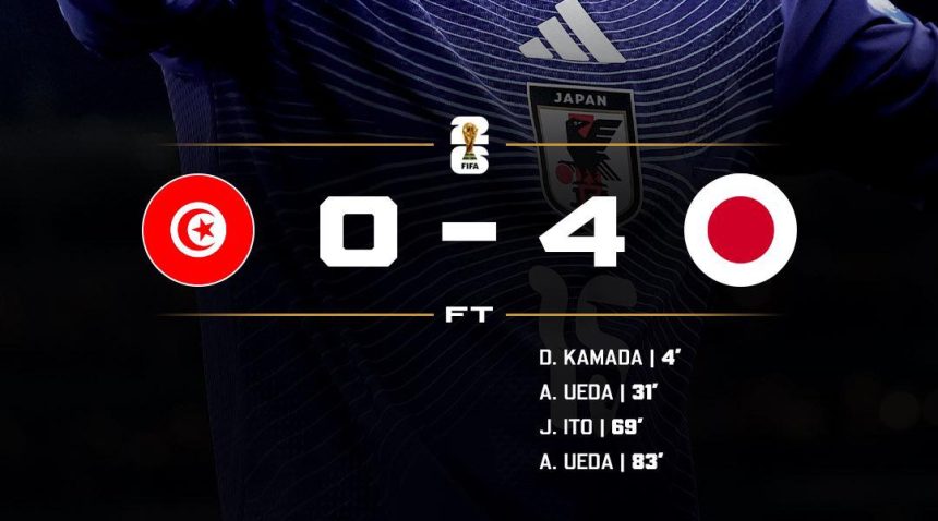 Japan beat Tunisia 4-0 (Photo credit: Softfootball media)
