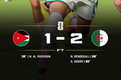 Algeria beat Jordan 2-1 (Photo credit: Softfootball media)