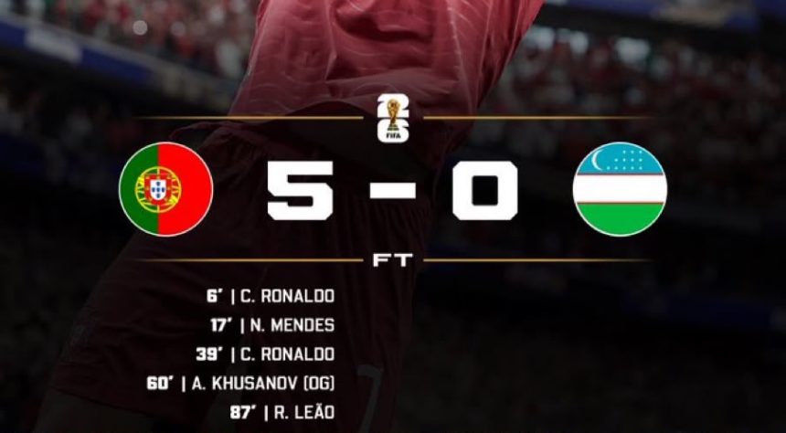 Portugal 5-0 Uzbekistan (Photo credit: Softfootball)