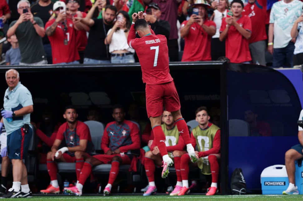 Ronaldo Celebrate goal (Photo credit: Fabrizio Romano via x)