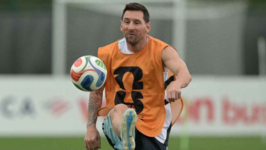 Lionel Messi in training for Argentina (Photo credit: ESPN)