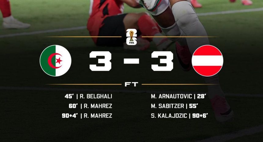 Algeria 3-3 Austria (photo credit: softfootball media)