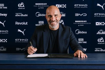 Enzo Maresca signs for Manchester City (Photo credit: Manchester City media)