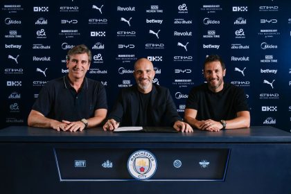 Enzo Maresca signs for Manchester City (Photo credit: Manchester city media)