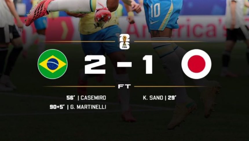 Brazil beat Japan 2-1 (Photo credit: Softfootball media)