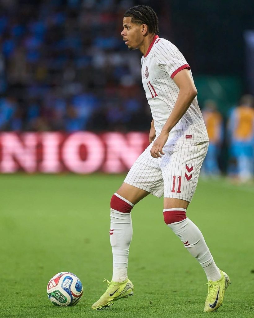 William Osula representing Denmark - Photo Credit : Julie Sports, Facebook