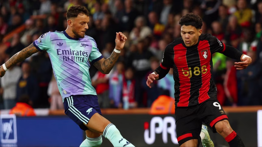arsenal and bourmouth. (photo credit: bbc media)
