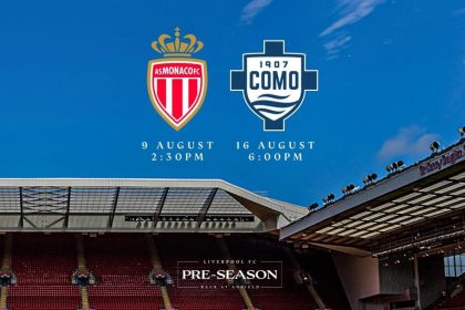 Liverpool to face AS Monaco and Como 1907 in pre-season fixtures at Anfield (Photo credit: Liverpool media)