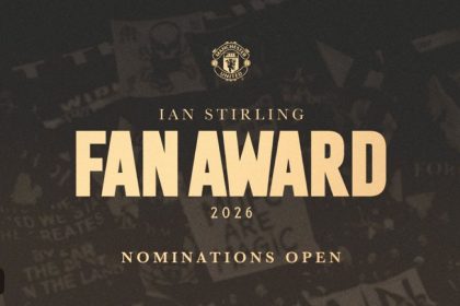 Ian Stirling fan award 2026 (Photo credit: Manchester United media)