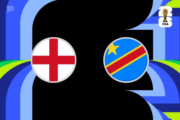 England vs DR Congo- Photo credit: Yahoo sports