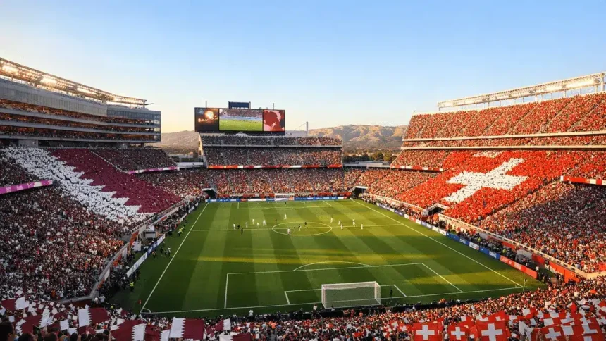 Qatar and Switzerland prepare to face off in Santa Clara on Saturday- Photo credit: X media