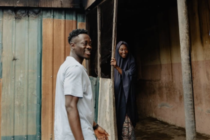 Akor Adams remember's the days of humble beginnings visiting the place where he used to lay his head as a young lad chasing his dreams, Photo Credit : Akor Adams, Instagram