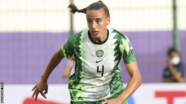 Ashleigh Plumptre representing Nigeria - Photo Credit : BBC