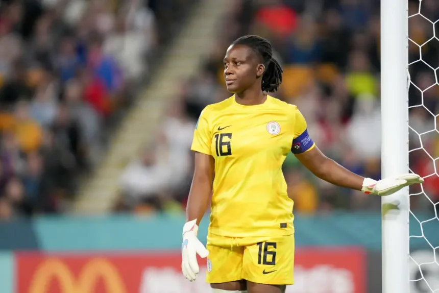 Chiamaka Nnadozie representing the Super Falcons of Nigeria - Photo Credit : CAF, Online