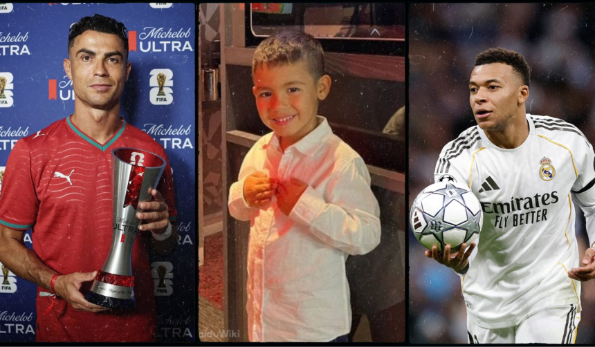 Cristiano Ronaldo, Mateo Ronaldo, & Kylian Mbappé - Photo Credit : Ronaldo, & Kylian Mbappe, Instagram
