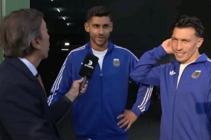Cuti Romero speaking to the Media - Photo Credit : FIFA, X
