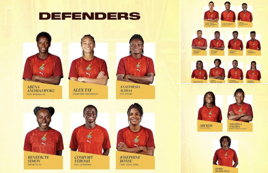 Ghana Announce Black Queens Squad for WAFCON 2026 - Photo Credit : Ghana Black Queens, X