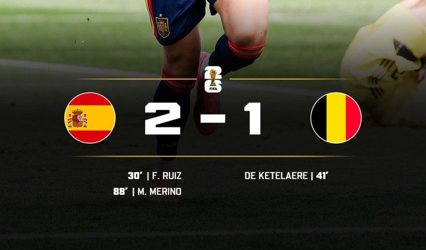 Spain eliminate Belgium and fly to World Cup semi finals- Photo credit: X media