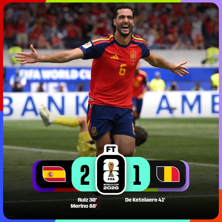 Spain eliminate Belgium and fly to World Cup semi finals- Photo credit: FIFA media
