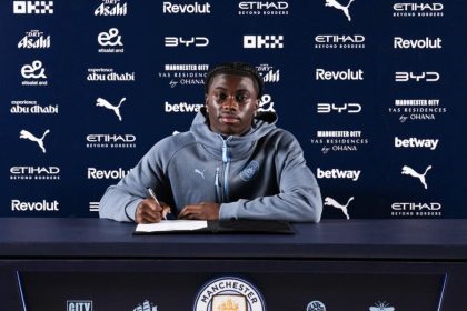 Jeremy Monga joins Manchester City for fee up to £10m from Leicester City- Photo credit: Fabrizio Romano via X