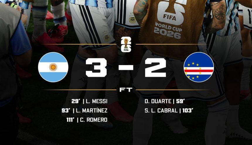 ARGENTINA QUALIFY TO RO16 AFTER EPIC GAME AGAINST CAPE VERDE HEROES- Photo credit: X media