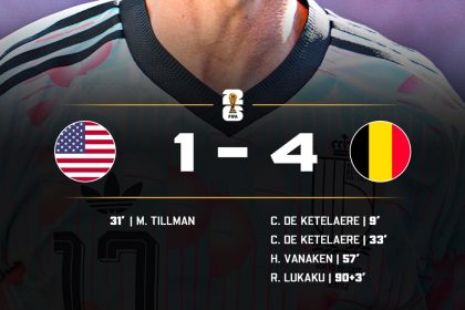 Belgium to fly World Cup quarter finals with De Ketelaere show- Photo credit: X media