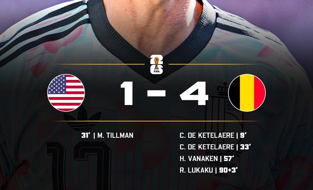 Belgium to fly World Cup quarter finals with De Ketelaere show- Photo credit: X media