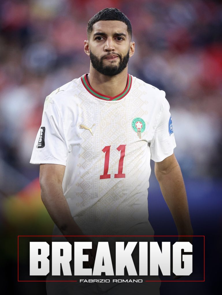 Ismael Saibari set to miss Morocco vs France game- Photo credit: Fabrizio Romano via X