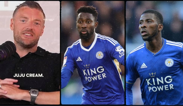 Jamie Vardy, Wilfred Ndidi and Kelechi Iheanacho - Photo credit : BBC, Soccernet
