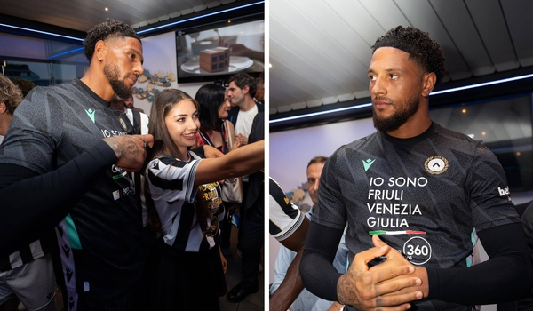 Maduka Okoye Models Udinese’s New 2026/27 Jersey Ahead of the New Season - Photo Credit : Udinese, X