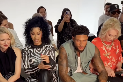 Maduka Okoye Spotted Sitting Beside Cardi B at Paris Fashion Week Haute Couture Show - Photo Credit : Julie Sports, Facebook