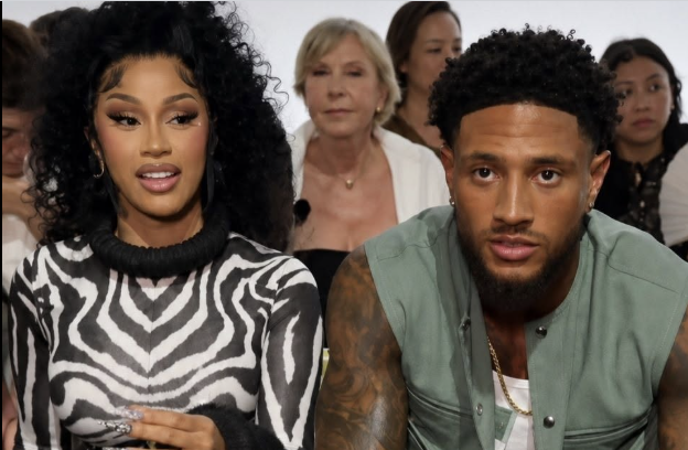 Maduka Okoye Spotted Sitting Beside Cardi B at Paris Fashion Week Haute Couture Show - Photo Credit : Julie Sports, Facebook