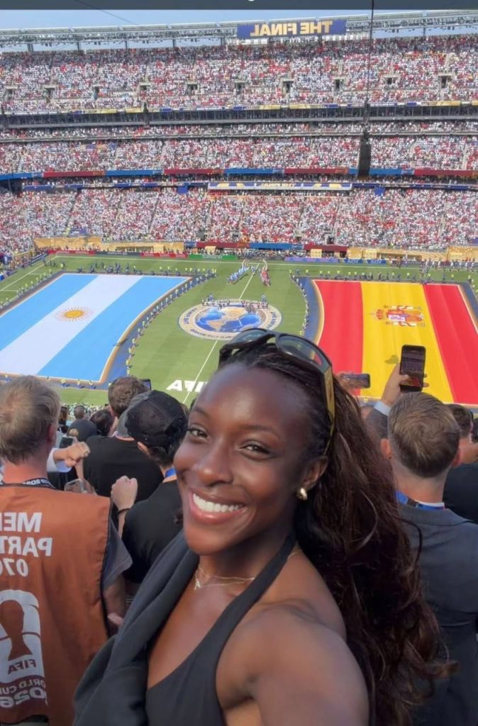 Michelle Alozie Spotted at 2026 World Cup Final Before Departing for WAFCON Duty - Photo Credit : Michelle Alozie , Instagram
