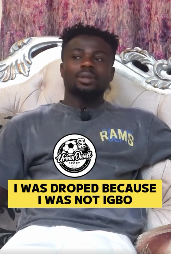 Moses Simon Revealing He Was Dropped by Enugu Rangers Due to Ethnicity - Photo Credit : Urban Dwell, Youtube