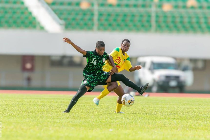 Nigeria Flamingos against Benin during FIFA U17 World cup Qualification - Photo Credit : Softfootball Media