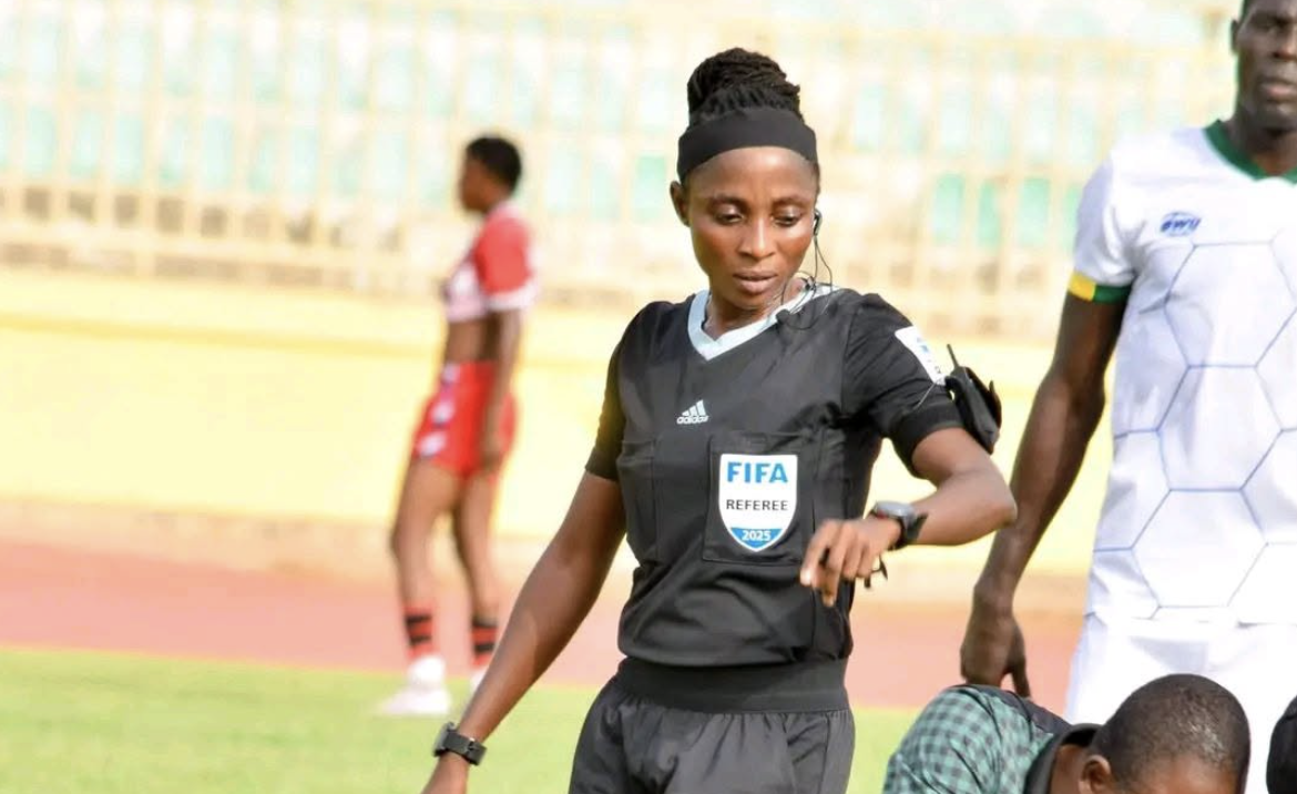 Nigerian Refree, Eunice Akintoye - Photo Credit : Super Eagles Media Hub, Facebook