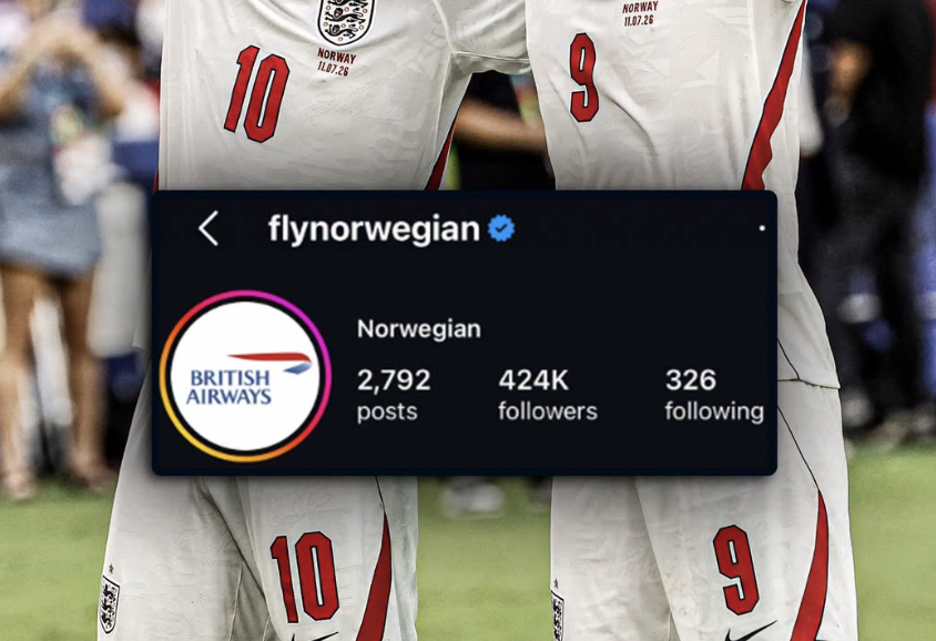 Norwegian Airlines Change Instagram Profile Picture After Losing World Cup Bet to British Airways - Photo Credit : Norwegian Airlines, Instagram