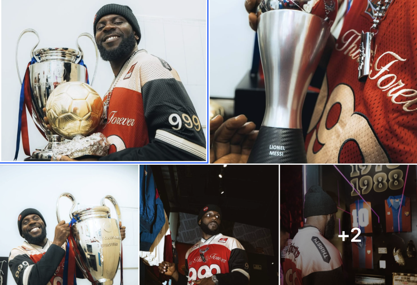 Odumodublvck Visits Spotify Camp Nou During Industry Machine Tour Stop in Barcelona - Photo Credit : Odumodublvck, Instagram