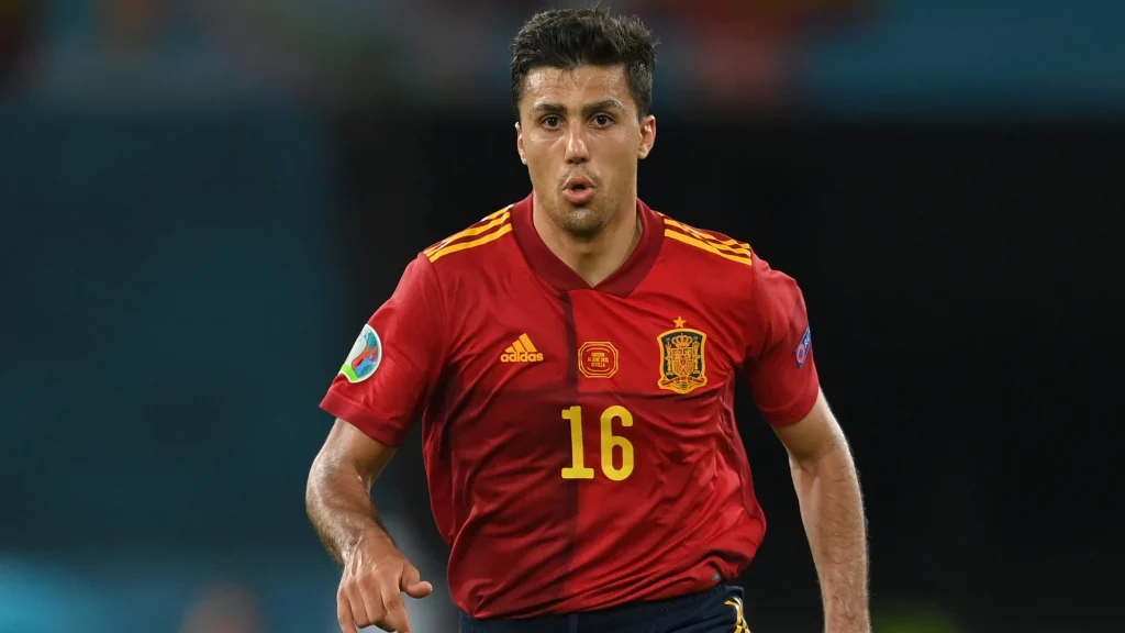 Rodri representing Spain - Photo Credit : Manchester City Football club, Website