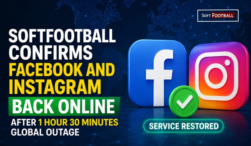 Softfootball Confirms Facebook and Instagram Back Online After 1 Hour 30 Minutes Global Outage - Photo Credit : Softfootball Media