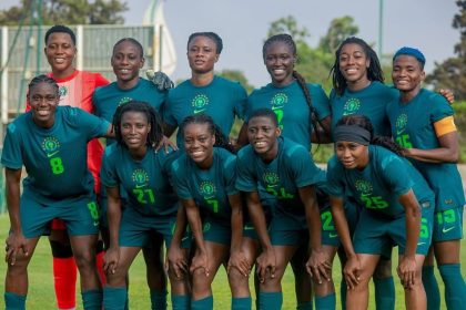 The Super Falcons of Nigeria in action as they secured a hard-fought 2-1 victory over Tanzania's Twiga Stars in a closed-door pre-WAFCON 2026 friendly - Photo Credit : Super Falcons, X
