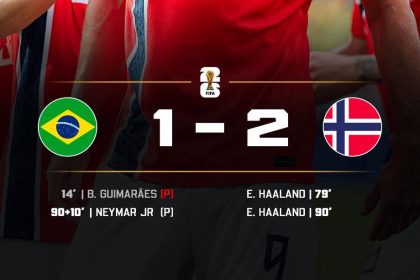 Brazil 1-2 Norway (Photo credit: Softfootball media)