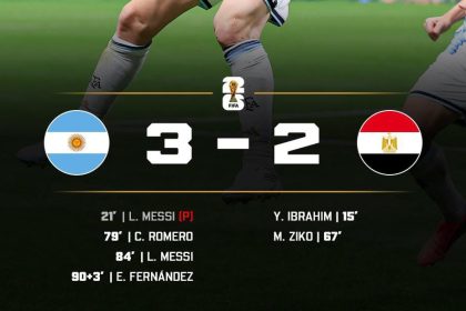 Argentina 3-2 Egypt (Photo credit: softfootball media)