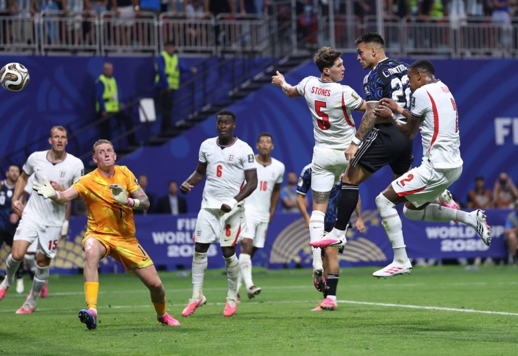 Lautaro Martinez winning goal against England (Photo credit: Athlone sports)
