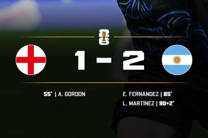Argentina beat England 2-1 (Photo credit: Softfootball media)