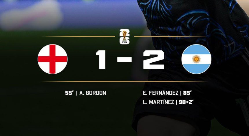Argentina beat England 2-1 (Photo credit: Softfootball media)