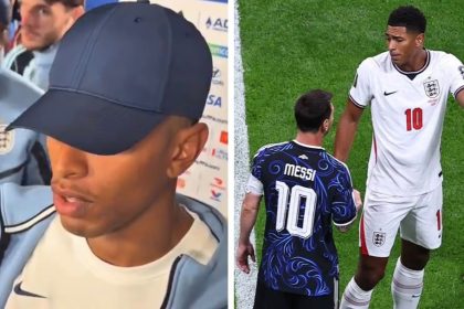 Bellingham Explains Messi Exchange After Argentina’s Dramatic Win Over England (Photo credit: Softfootball media)