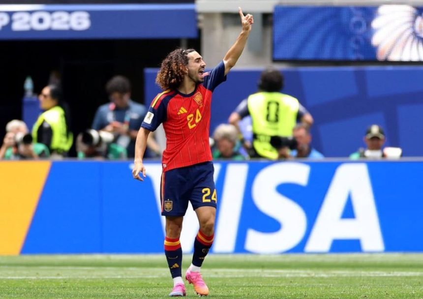 Marc Cucurella for Spain (Photo credit: Fabrizio Romano)