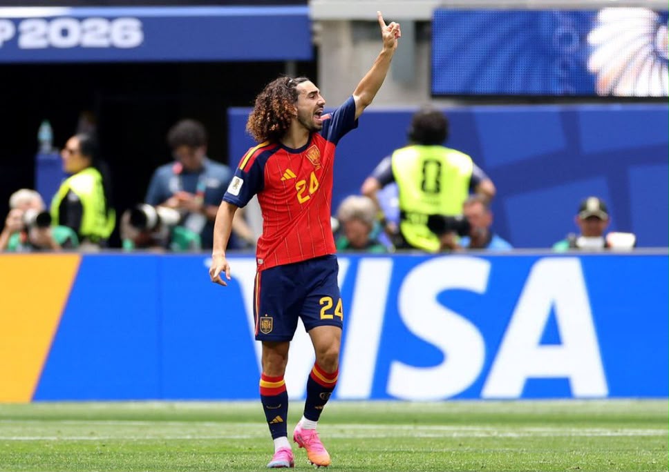 Marc Cucurella for Spain (Photo credit: Fabrizio Romano)
